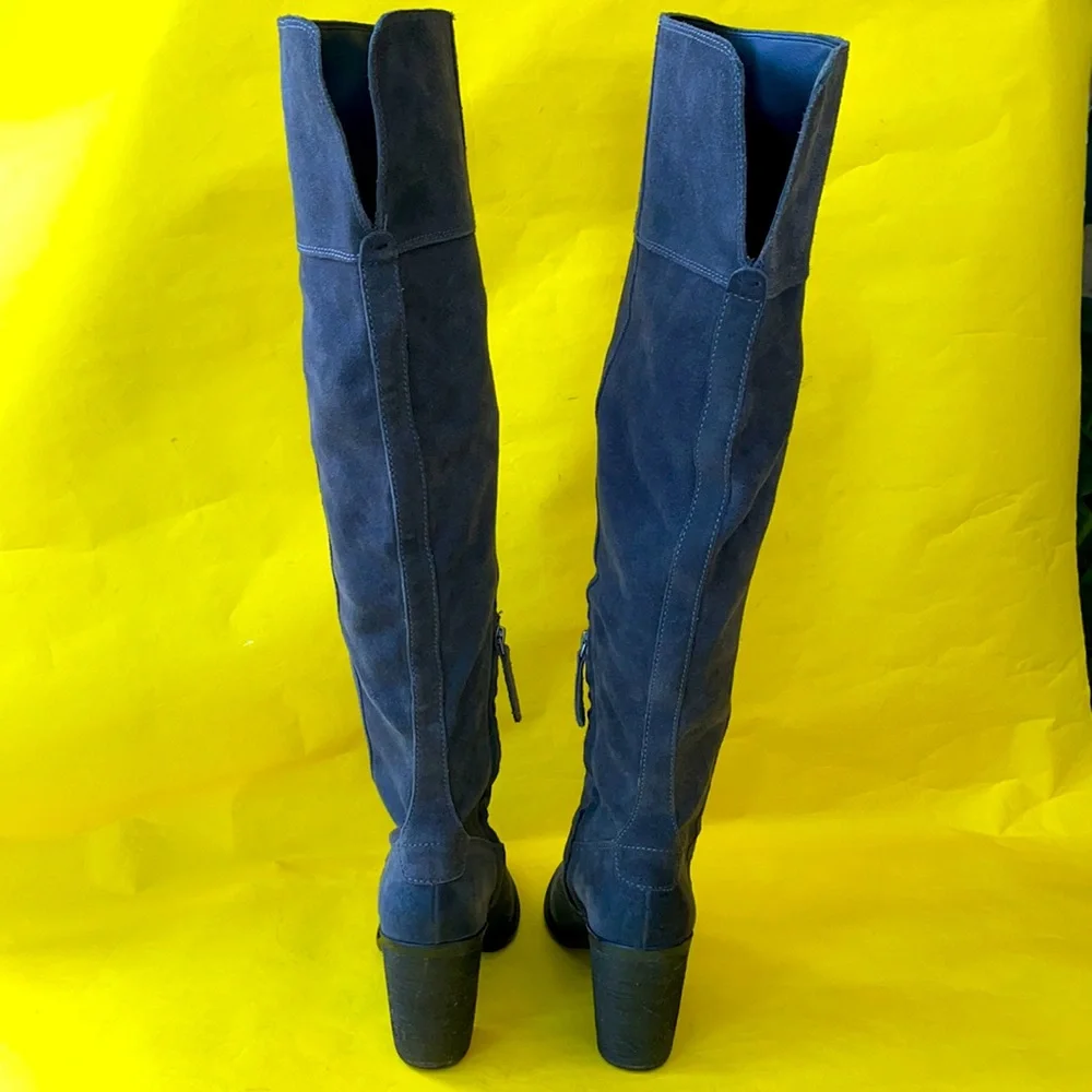 Dark gray Steve Madden leather over the knee boots